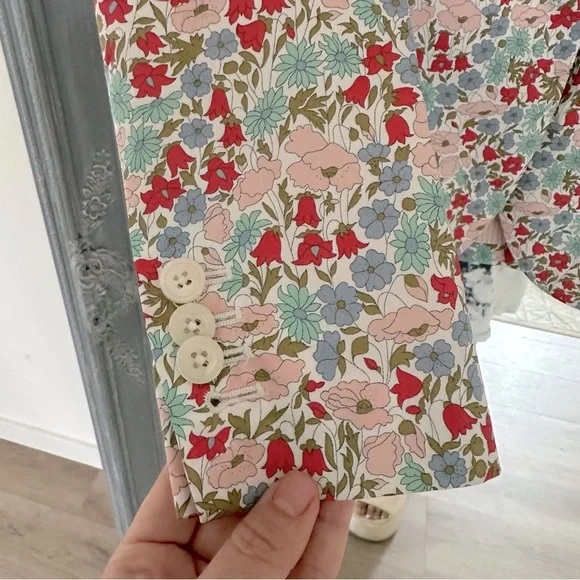 J. Crew Liberty Fabric Campbell Poppy & Daisy‎ Floral Blazer Jacket Womens 2 - Picture 6 of 8